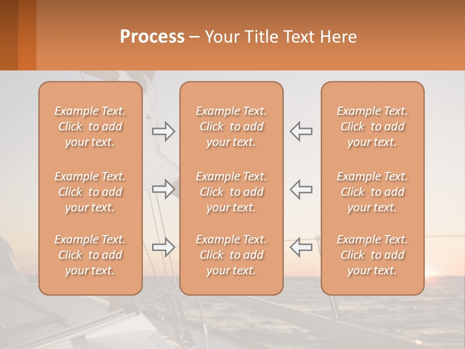 A Woman In A White Dress Is Standing On A Boat PowerPoint Template