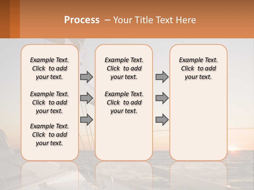 A Woman In A White Dress Is Standing On A Boat PowerPoint Template