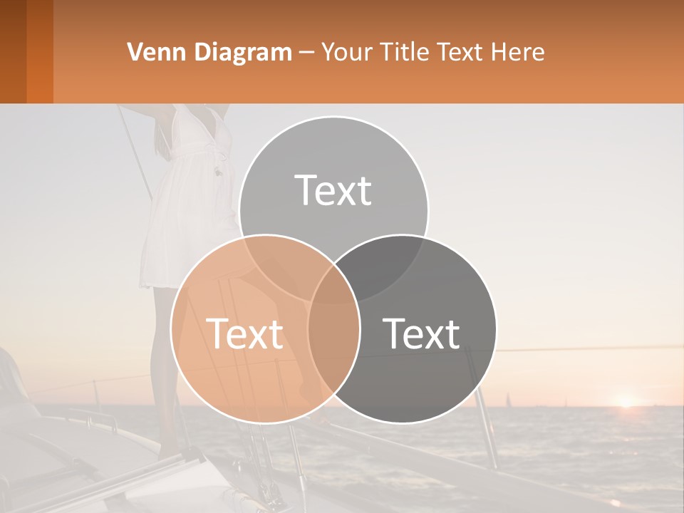 A Woman In A White Dress Is Standing On A Boat PowerPoint Template