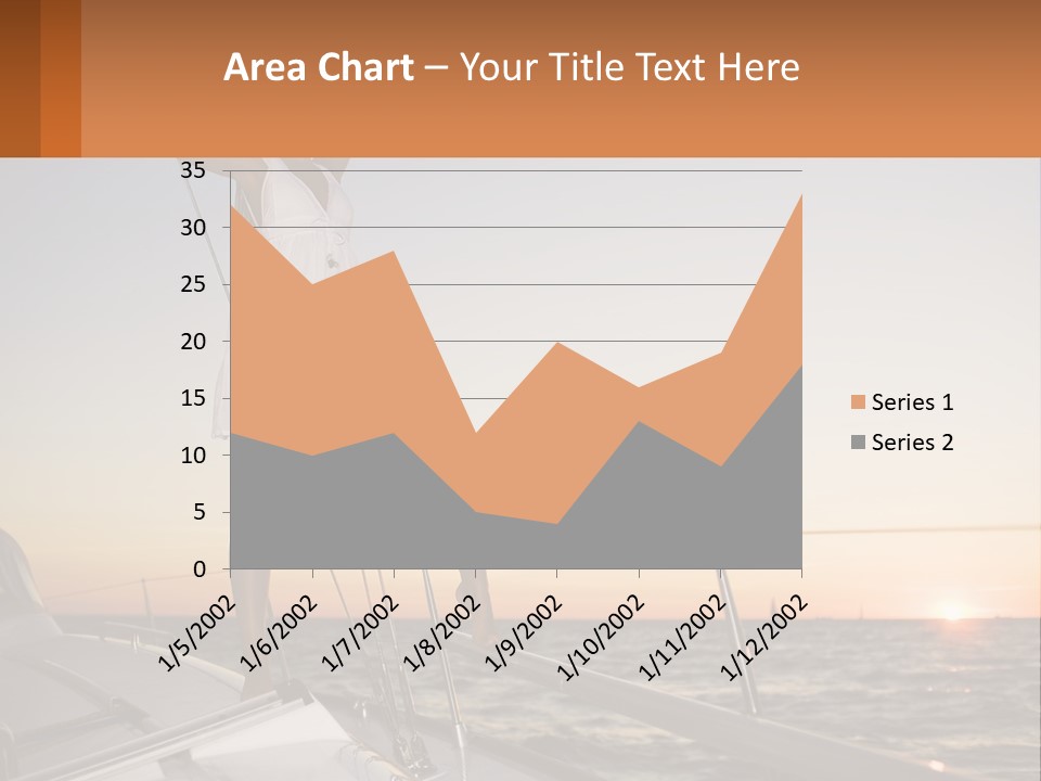 A Woman In A White Dress Is Standing On A Boat PowerPoint Template