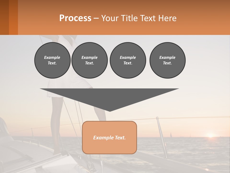 A Woman In A White Dress Is Standing On A Boat PowerPoint Template