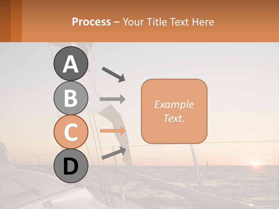 A Woman In A White Dress Is Standing On A Boat PowerPoint Template