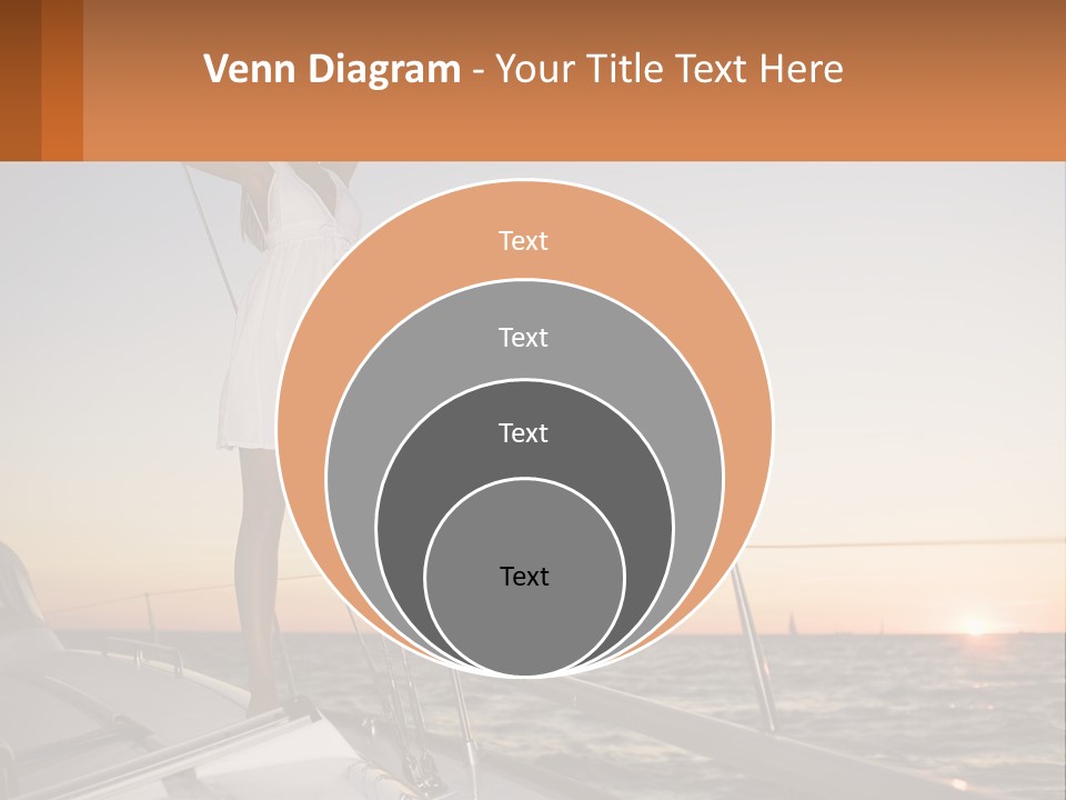 A Woman In A White Dress Is Standing On A Boat PowerPoint Template