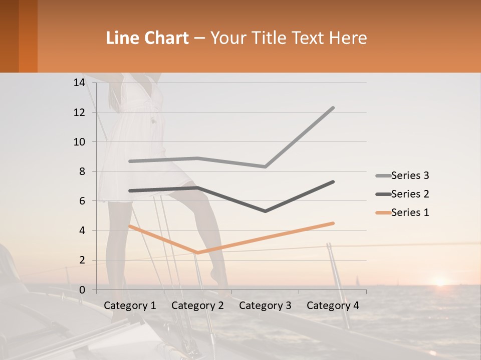 A Woman In A White Dress Is Standing On A Boat PowerPoint Template