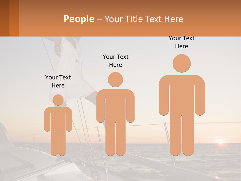 A Woman In A White Dress Is Standing On A Boat PowerPoint Template