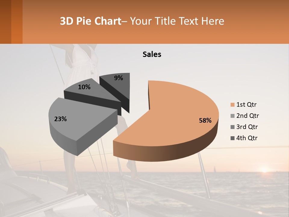 A Woman In A White Dress Is Standing On A Boat PowerPoint Template