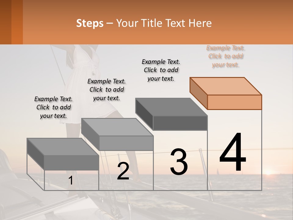 A Woman In A White Dress Is Standing On A Boat PowerPoint Template