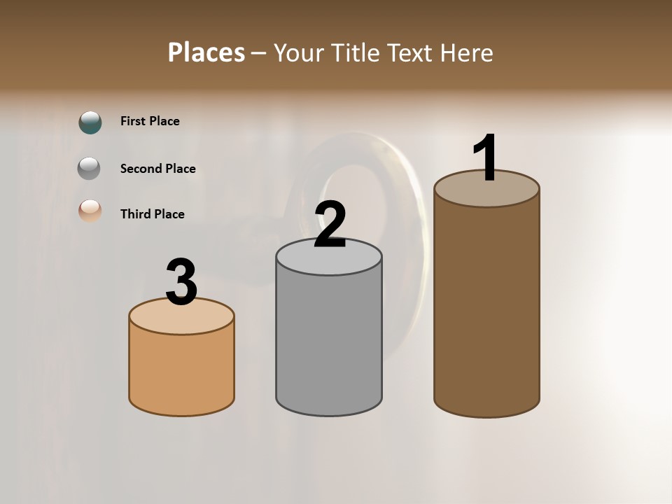 A Key On A Wooden Door With A Name Of Presentation PowerPoint Template