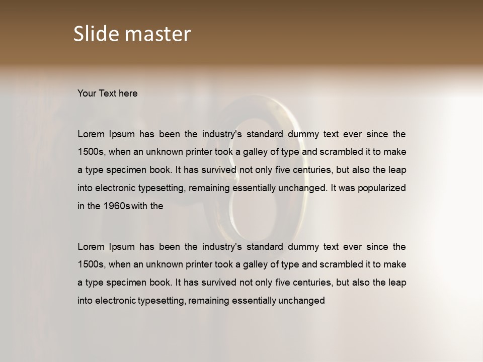 A Key On A Wooden Door With A Name Of Presentation PowerPoint Template