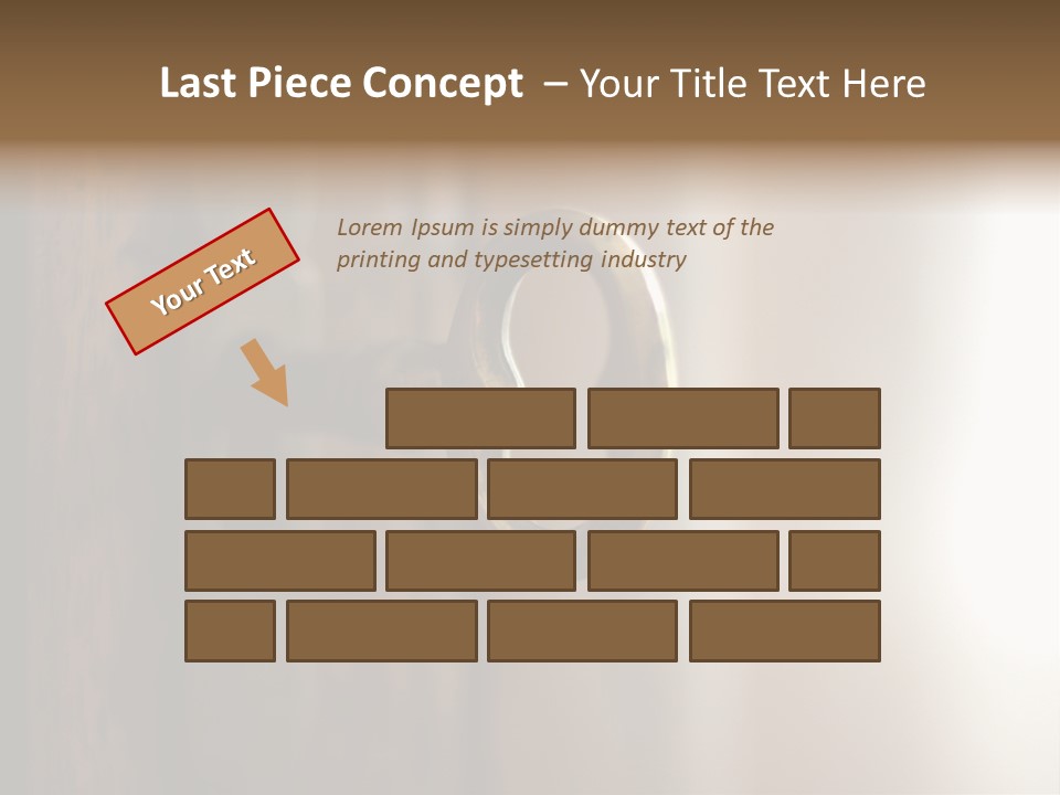 A Key On A Wooden Door With A Name Of Presentation PowerPoint Template