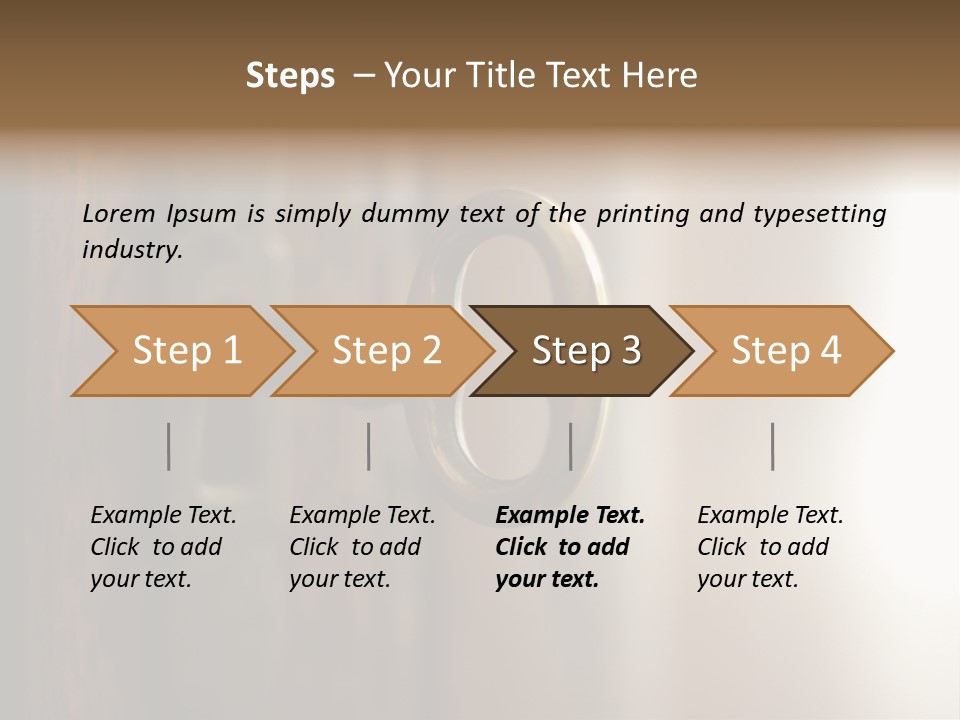 A Key On A Wooden Door With A Name Of Presentation PowerPoint Template