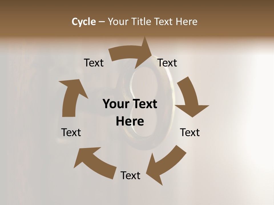 A Key On A Wooden Door With A Name Of Presentation PowerPoint Template