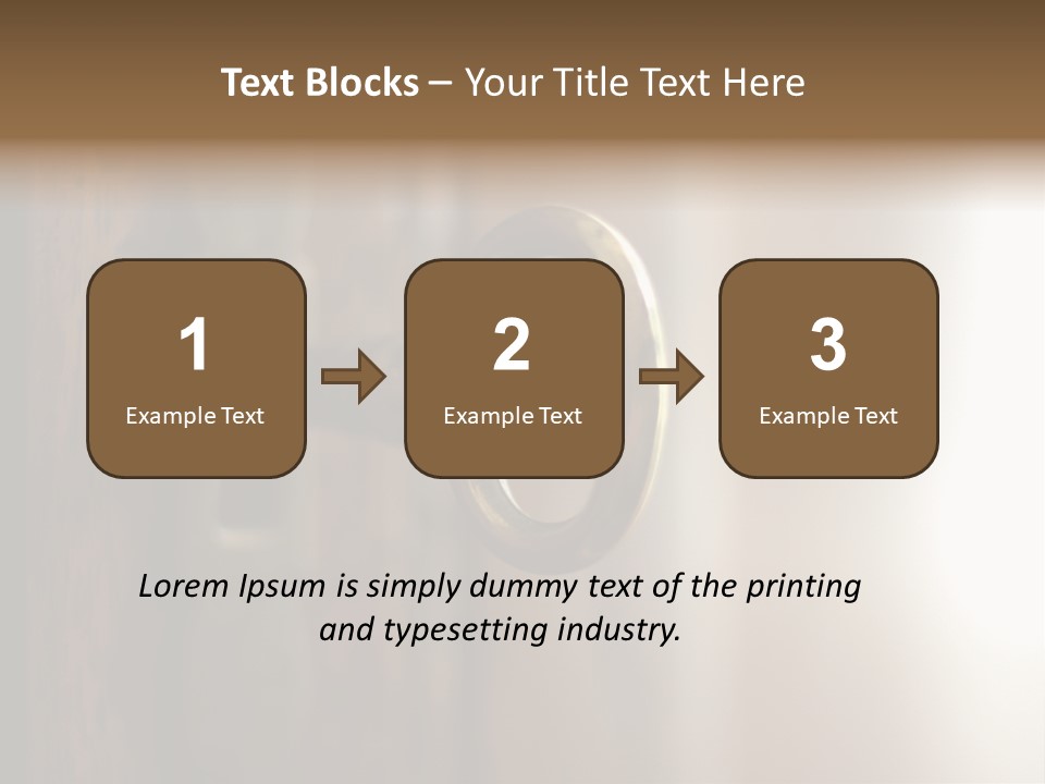 A Key On A Wooden Door With A Name Of Presentation PowerPoint Template