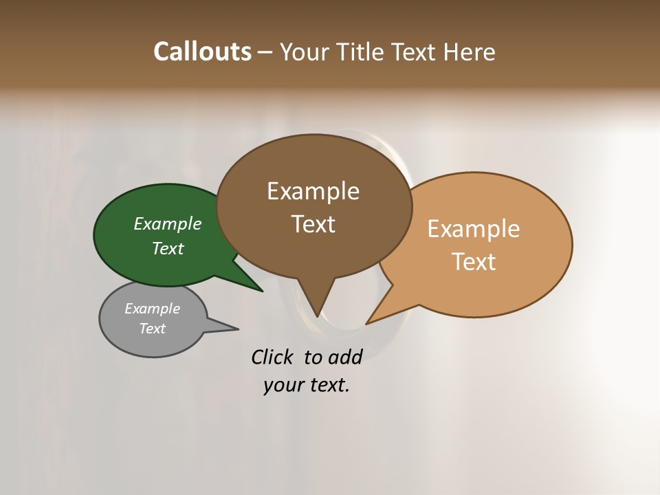A Key On A Wooden Door With A Name Of Presentation PowerPoint Template