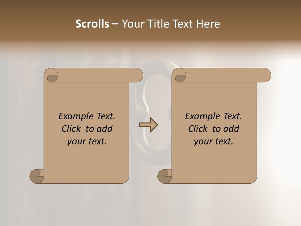 A Key On A Wooden Door With A Name Of Presentation PowerPoint Template