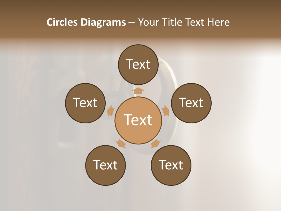 A Key On A Wooden Door With A Name Of Presentation PowerPoint Template