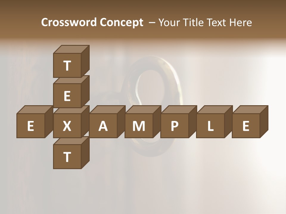 A Key On A Wooden Door With A Name Of Presentation PowerPoint Template