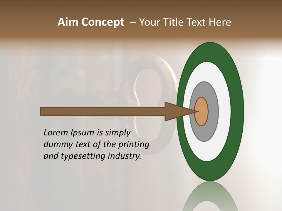 A Key On A Wooden Door With A Name Of Presentation PowerPoint Template