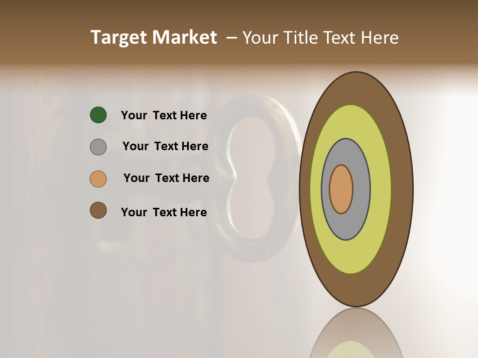 A Key On A Wooden Door With A Name Of Presentation PowerPoint Template