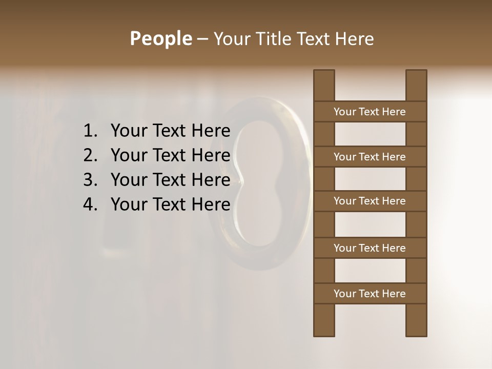 A Key On A Wooden Door With A Name Of Presentation PowerPoint Template