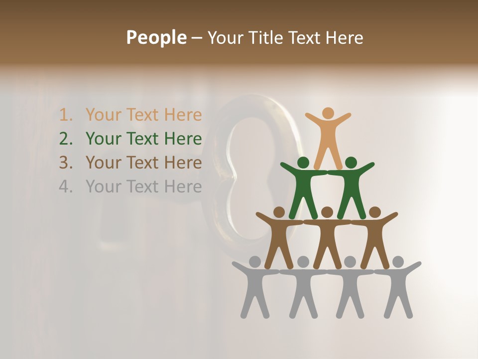 A Key On A Wooden Door With A Name Of Presentation PowerPoint Template