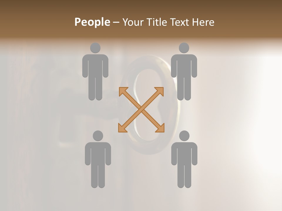 A Key On A Wooden Door With A Name Of Presentation PowerPoint Template