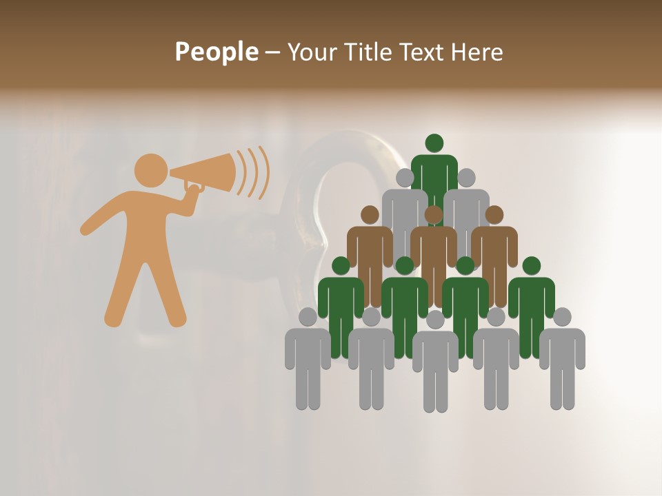 A Key On A Wooden Door With A Name Of Presentation PowerPoint Template