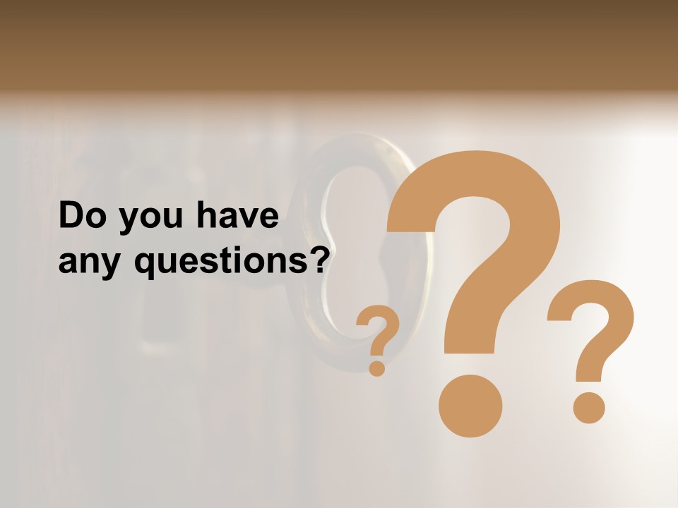 A Key On A Wooden Door With A Name Of Presentation PowerPoint Template