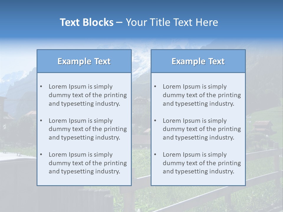 A Picture Of A Town With Mountains In The Background PowerPoint Template