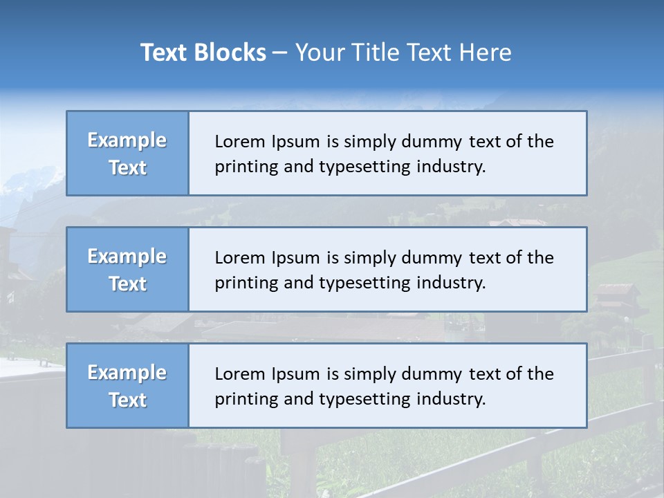 A Picture Of A Town With Mountains In The Background PowerPoint Template