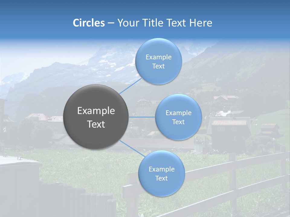 A Picture Of A Town With Mountains In The Background PowerPoint Template