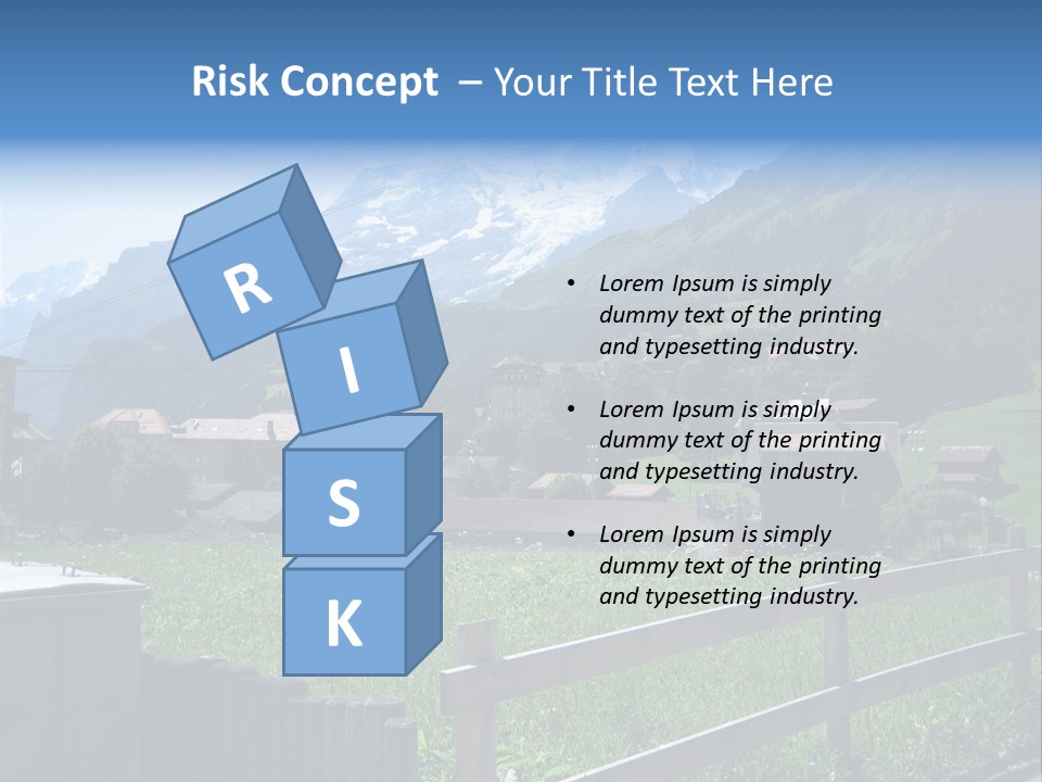 A Picture Of A Town With Mountains In The Background PowerPoint Template