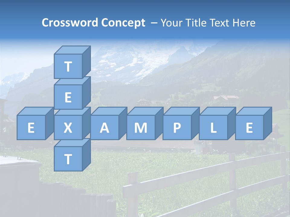 A Picture Of A Town With Mountains In The Background PowerPoint Template