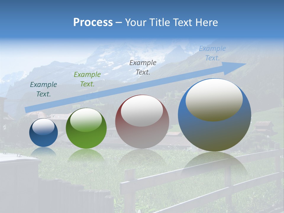 A Picture Of A Town With Mountains In The Background PowerPoint Template