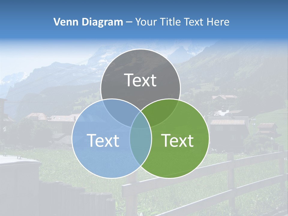 A Picture Of A Town With Mountains In The Background PowerPoint Template
