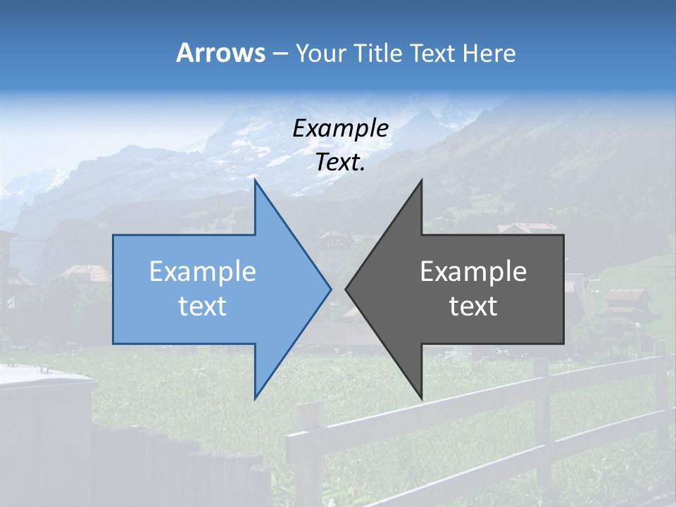 A Picture Of A Town With Mountains In The Background PowerPoint Template