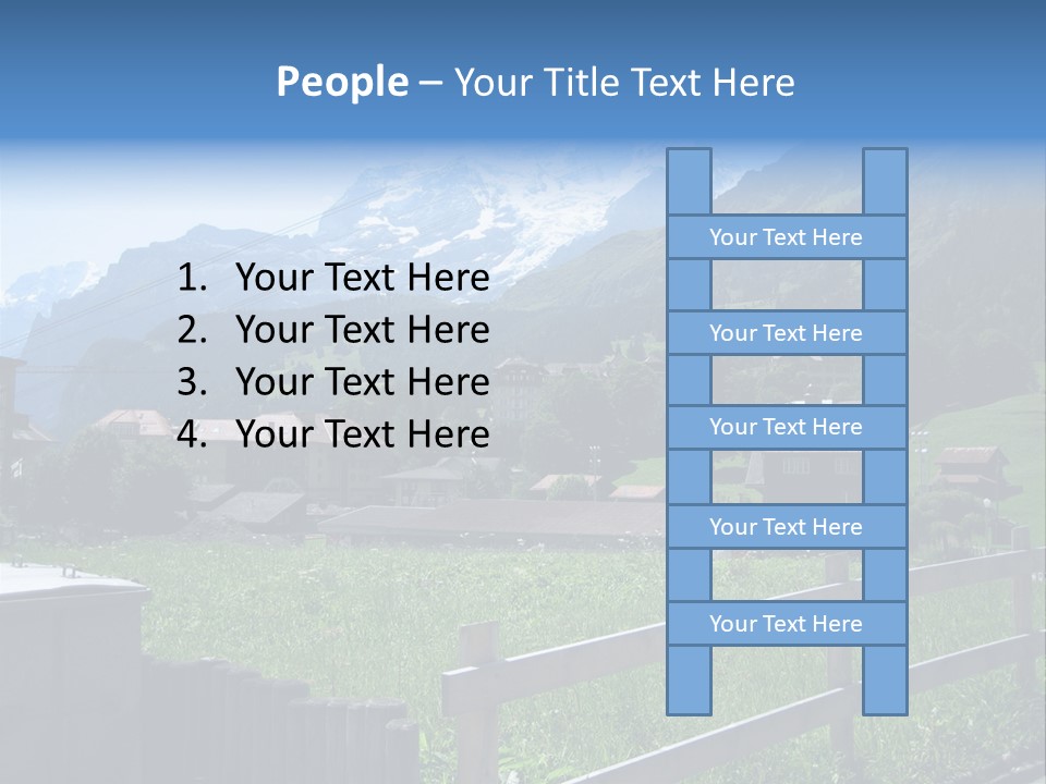 A Picture Of A Town With Mountains In The Background PowerPoint Template