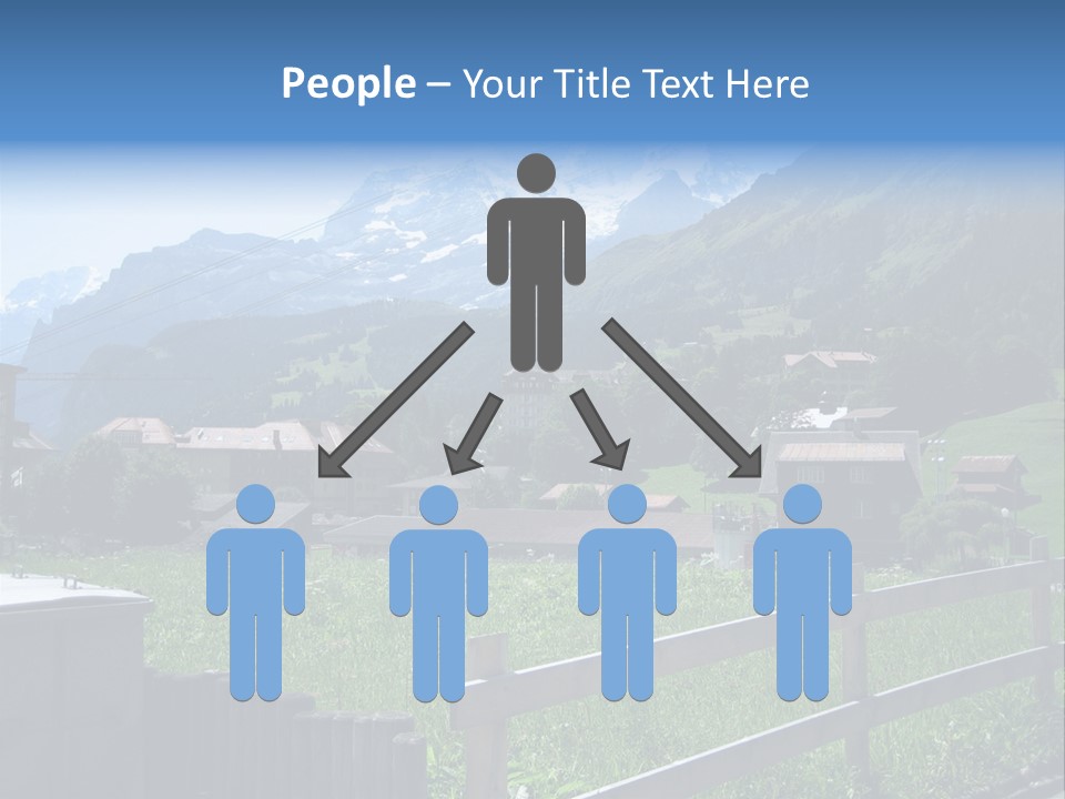 A Picture Of A Town With Mountains In The Background PowerPoint Template