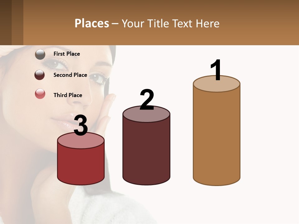 A Beautiful Woman Holding Her Hand To Her Face PowerPoint Template