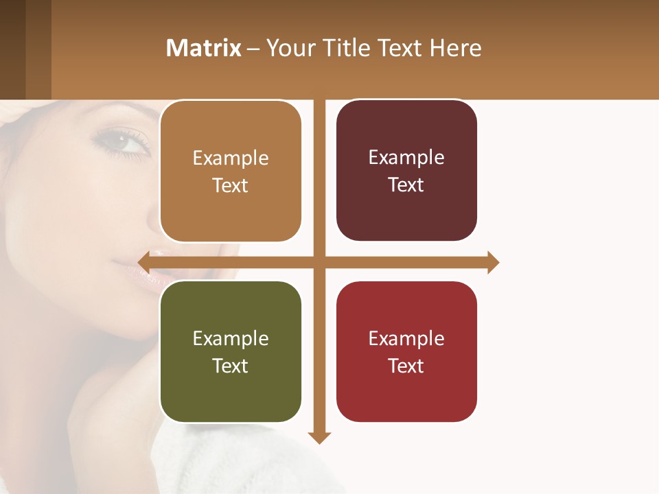 A Beautiful Woman Holding Her Hand To Her Face PowerPoint Template