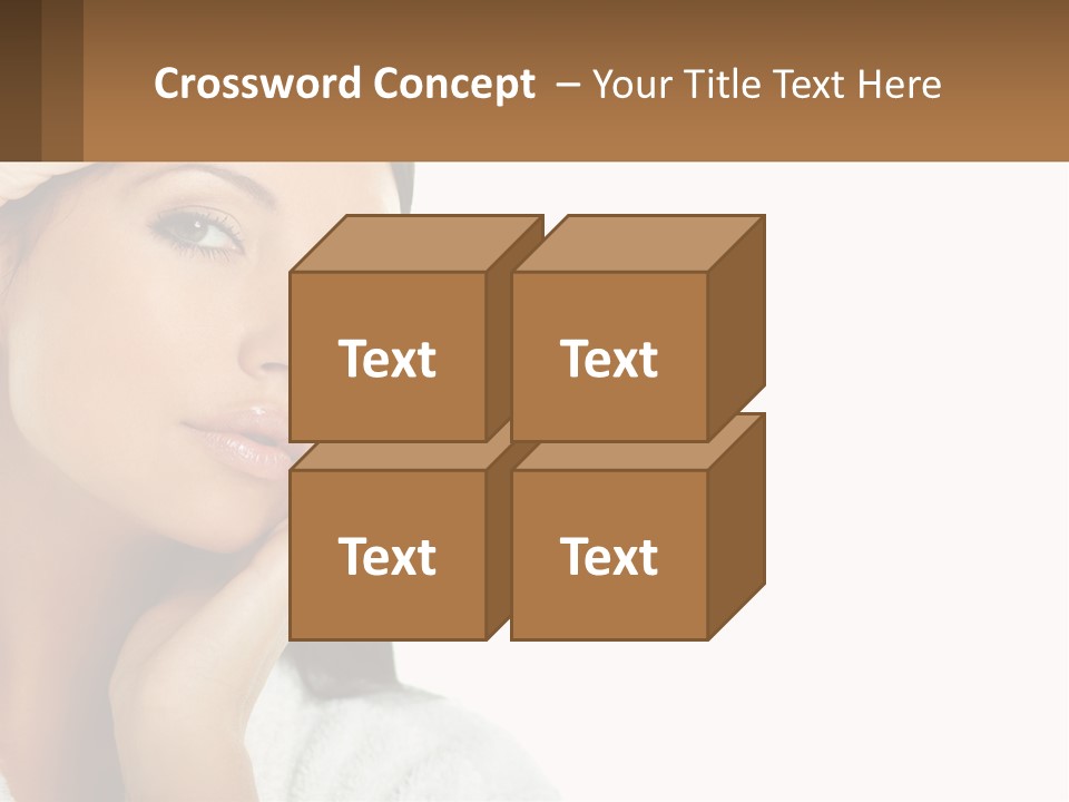 A Beautiful Woman Holding Her Hand To Her Face PowerPoint Template