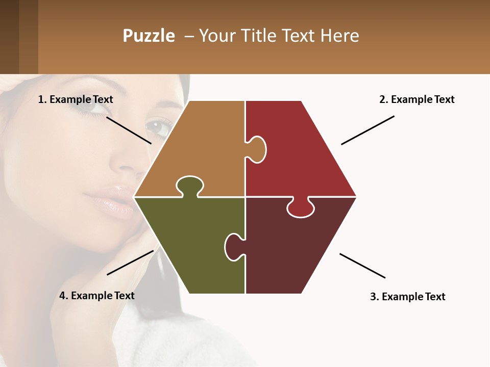 A Beautiful Woman Holding Her Hand To Her Face PowerPoint Template