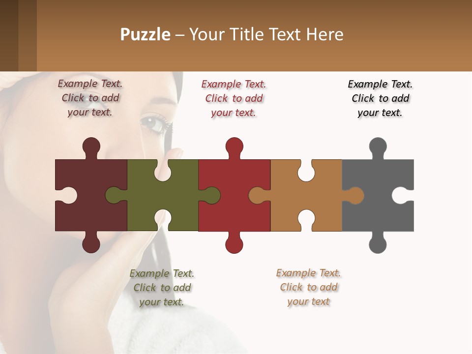 A Beautiful Woman Holding Her Hand To Her Face PowerPoint Template