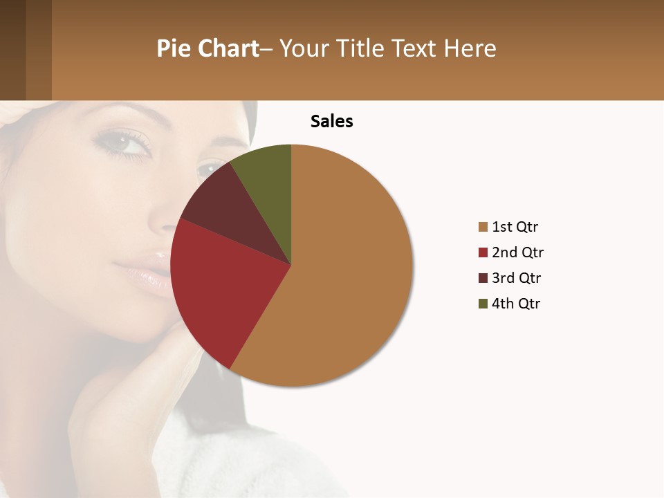 A Beautiful Woman Holding Her Hand To Her Face PowerPoint Template