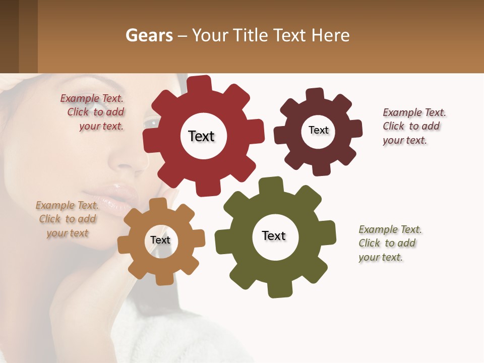 A Beautiful Woman Holding Her Hand To Her Face PowerPoint Template