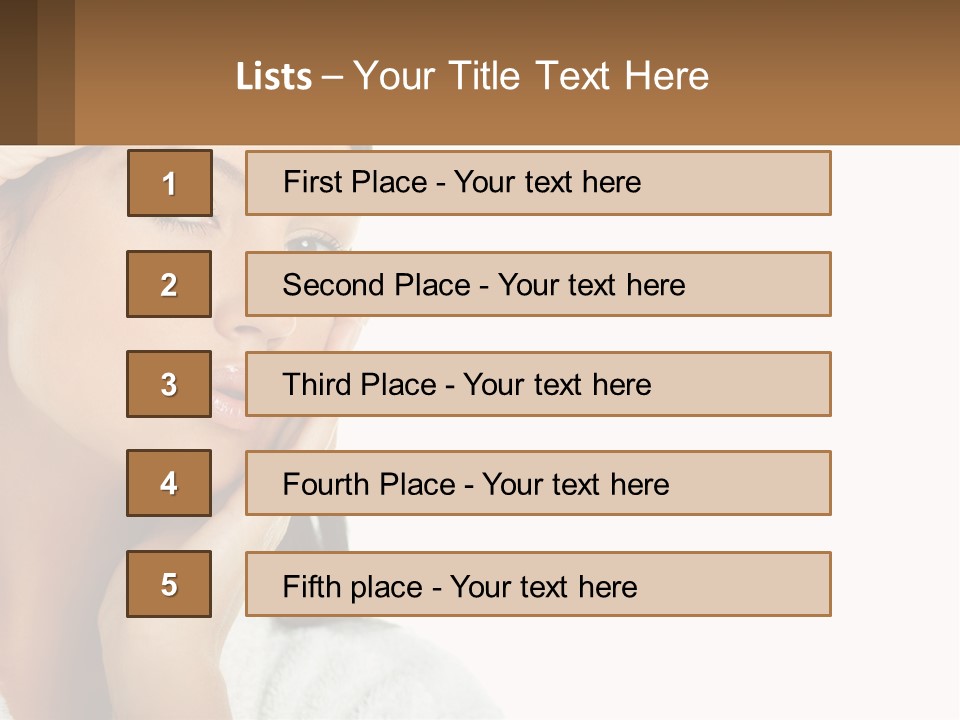 A Beautiful Woman Holding Her Hand To Her Face PowerPoint Template