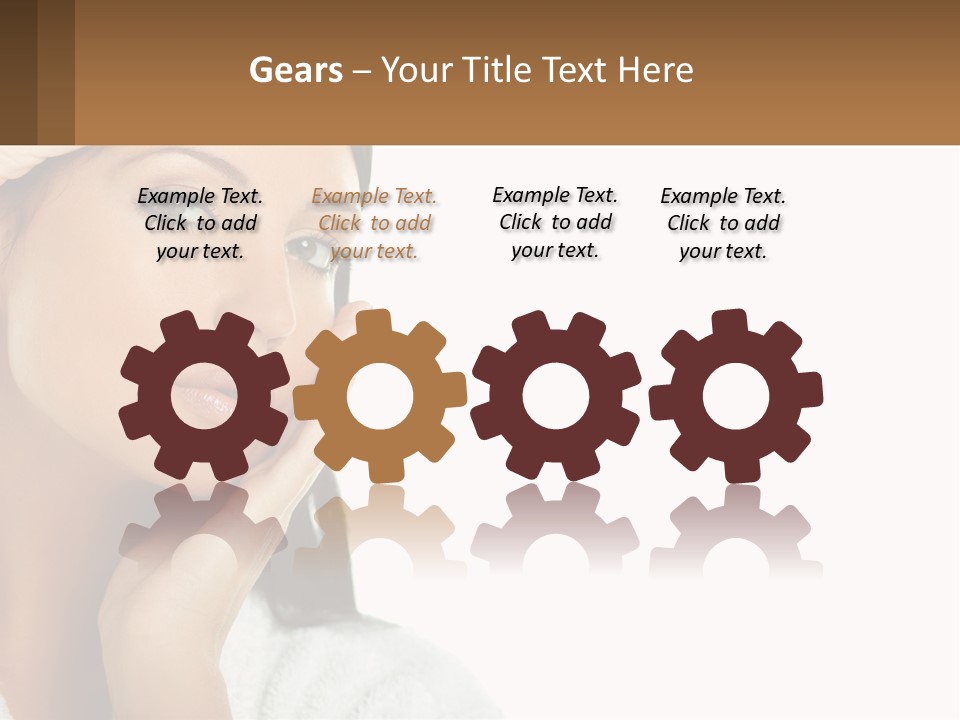 A Beautiful Woman Holding Her Hand To Her Face PowerPoint Template