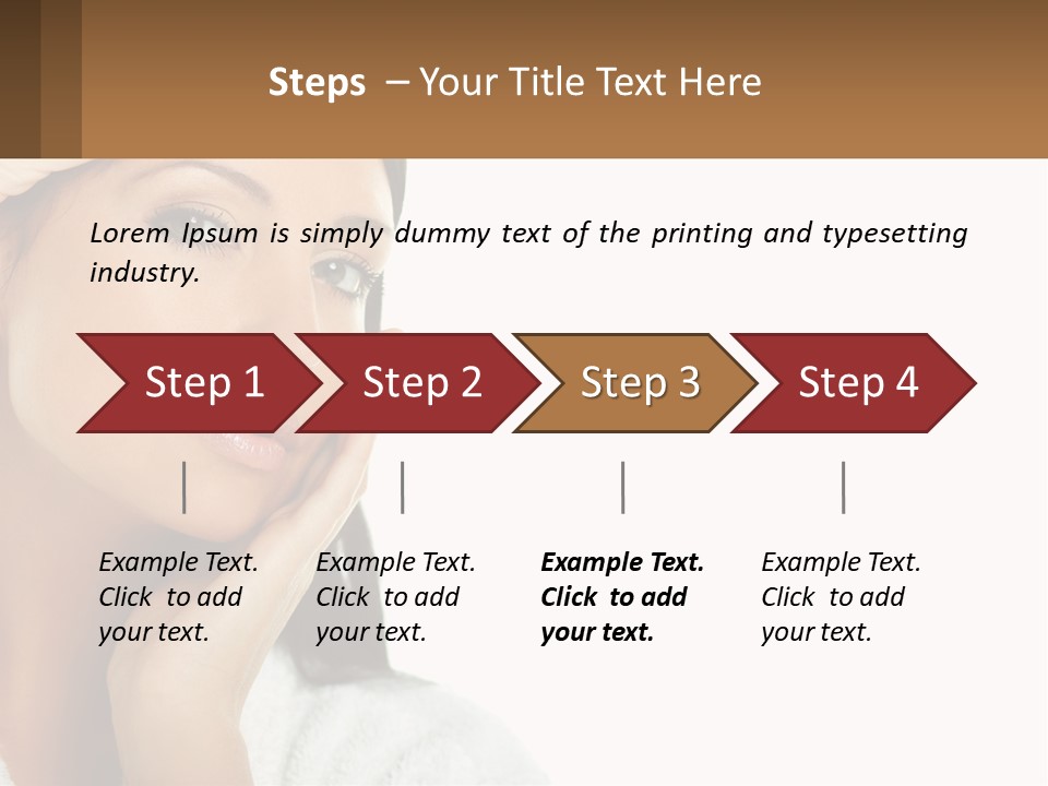 A Beautiful Woman Holding Her Hand To Her Face PowerPoint Template