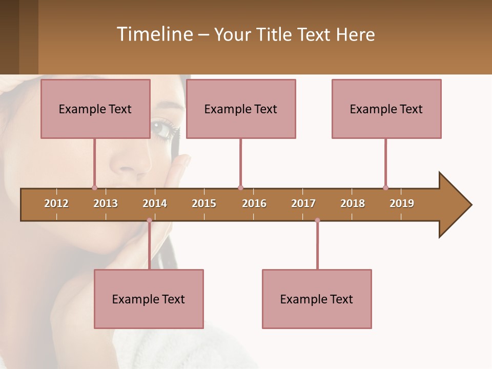 A Beautiful Woman Holding Her Hand To Her Face PowerPoint Template