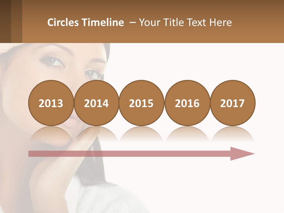 A Beautiful Woman Holding Her Hand To Her Face PowerPoint Template